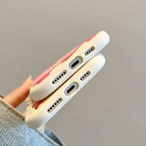 Miniatura 5 de Compatible con iPhone 15 Plus, Funda de Dibujos Animados, Funda Kawaii de Oso Lindo de Silicona 3D con Correa, TPU Suave, Protectora y a Prueba