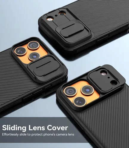 Miniatura 6 de imluckies Funda compatible con iPhone 17 Pro Max de 6.9 pulgadas con cubierta para cámara, parte trasera de policarbonato duro y parachoques suave