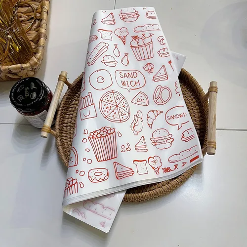 Miniatura 8 de 200 unidades de papel a prueba de grasa de 15 x 12 pulgadas, papel a cuadros para envolver alimentos. Envoltura para sándwich resistente a la grasa