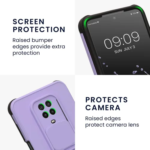 Miniatura 3 de kwmobile Funda híbrida compatible con Xiaomi Redmi Note 9S / 9 Pro / 9 Pro Max - Funda con cubierta de cámara y parachoques - Funda para teléfono