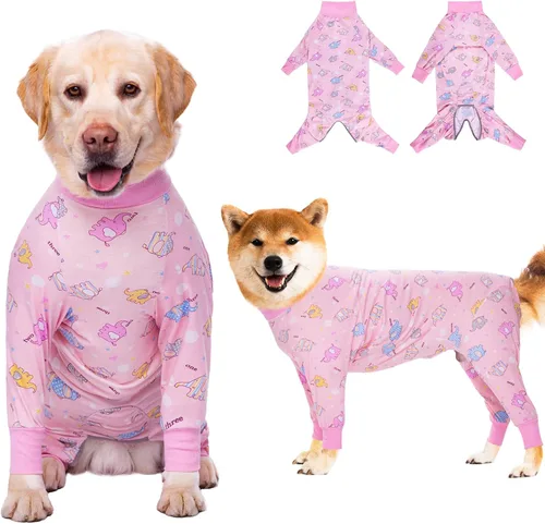 Miniatura 8 de Traje de recuperación para perros después de la cirugía para hembras y machos, camiseta de castración para perros de talla mediana y grande