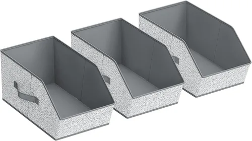 Homsorout Cubos grandes de almacenamiento para armario, con doble asa para ropa, toallas, juguetes, organizadores de estantes para dormitorio,