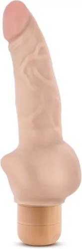 Miniatura 6 de Blush Dr. Skin: Cock Vibe-12 Consolador vibrador de 8 pulgadas ~ Consolador delgado de sensación real de 1.5 pulgadas de ancho ~ Estimulador