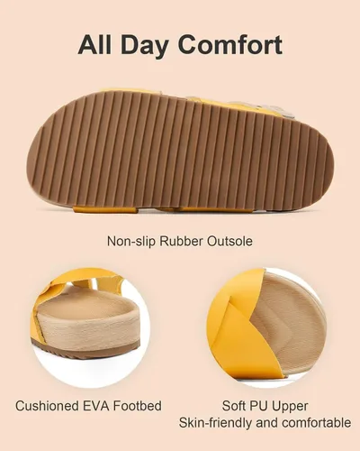 Miniatura 5 de Cubufly Sandalias para niños con tiras cruzadas y puntera abierta, zapatos de verano para uso en interiores y exteriores, para niños pequeños