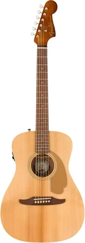 Fender Malibu Player Guitarra Electroacústica, Natural, Diapasón de Nogal