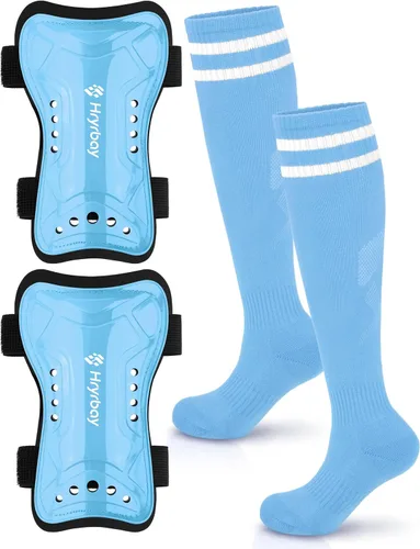 Miniatura 17 de Hryrbay Kids Soccer Shin Guards and Socks Toddler Soccer Shin Pads Protective Defender Gear for Boys Girls Ages 3-15 Great for Training, Matches