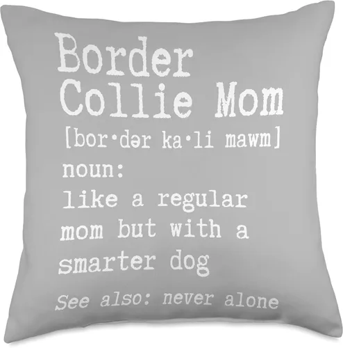 Miniatura 5 de Funny Border Collie Gifts Border Collie Mom Gifts Border Collie Definition Reg Mom but with a Smarter Dog Throw Pillow, 16 x 16 pulgadas, multicolor
