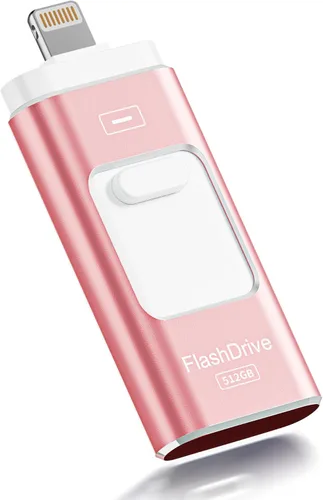 Miniatura 12 de Unidad Flash Certificada MFi Apple de 256GB para iPhone, Palillo de Fotos, Memoria USB Stick para Fotos y Videos, Unidad Flash de Alta Velocidad Rojo