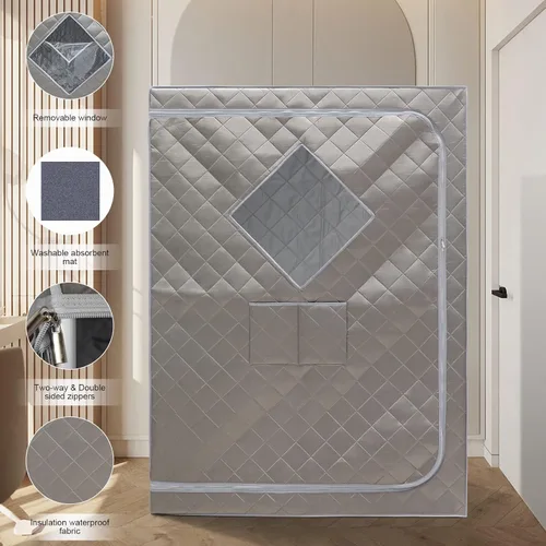 Miniatura 2 de ZONEMEL Tienda de campaña de sauna de tamaño completo, portátil para 1 o 2 personas, spa en casa de cuerpo completo para relajación