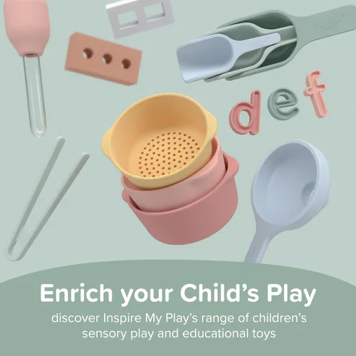 Miniatura 7 de Inspire My Play - 3 cucharas de silicona para anidar - Perfecto para bandeja de juego sensorial - Accesorios para contenedores sensoriales
