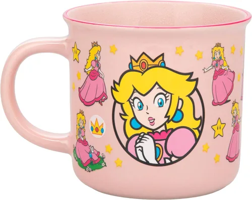 Miniatura 7 de Paladone Super Mario Princess - Taza de café de cerámica rosa con licencia oficial de Nintendo para bebidas calientes, regalo para jugadores