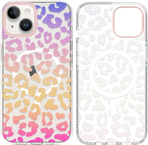Miniatura 20 de SAKUULO Funda magnética para iPhone 11 Pro Max [Compatible con MagSafe] Patrón de Estampado de Leopardo Gris Claro Funda de Carga Inalámbrica