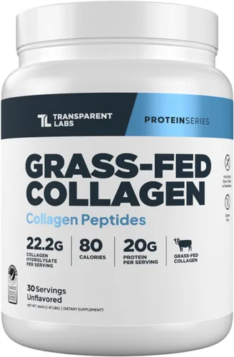 Polvo de péptidos de colágeno alimentados con pasto – Polvo de colágeno sin sabor para mujeres y hombres, 0.78 oz de péptidos de colágeno
