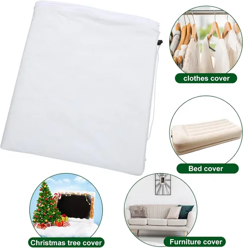 Miniatura 3 de Shappy Bolsa de almacenamiento para árbol de Navidad de 9 x 4 pies, bolsa vertical a prueba de polvo con cremallera y cordón para Navidad, a prueba