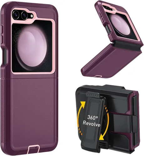 Miniatura 11 de Funda para Galaxy Z Flip 5 (2023), [protector de pantalla integrado] compatible con protección MagSafe a prueba de golpes, funda magnética mate
