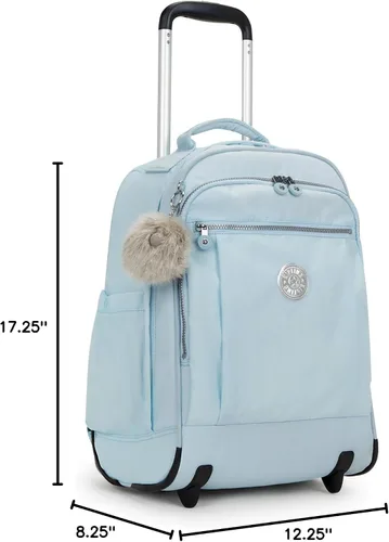 Miniatura 7 de Kipling Mochila grande con ruedas Gaze para mujer, duradera, con correas de hombro ajustables, bolsa de nailon para libros