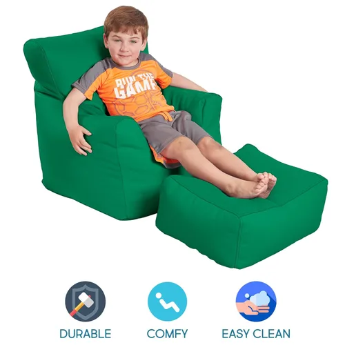 Miniatura 3 de FDP SoftScape - Juego de puf y otomano, muebles para niños, perfecto para leer, jugar videojuegos o relajarse, asientos alternativos para aulas