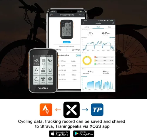 Miniatura 8 de COOSPO Paquete GPS Bike Computer BC200 Cadencia Sensor de Velocidad Bluetooth ANT+Ciclismo RPM Sensor BK467