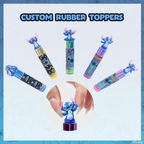 Miniatura 3 de Disney Stitch 5 piezas a base de plantas, set de bálsamo labial hidratante para maquillaje para niñas, niños y bebés, perfecto para fiestas, fiestas