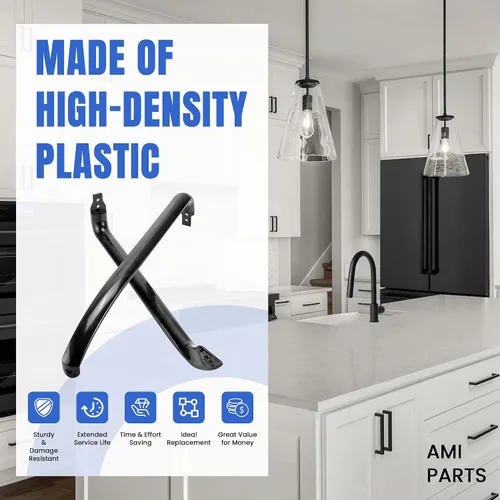 Miniatura 6 de AMI PARTS WR12X22183 Manija de puerta de refrigerador (negro) Sustituye WR12X11008 WR12X11009 WR12X20142 3290412 AP5948588 PS9494525 EAP9494525