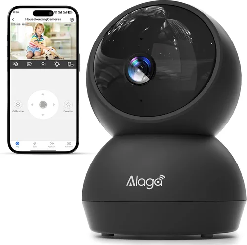 Miniatura 11 de Cámara para interiores, cámara de seguridad HD 3K para interiores, cámara para mascotas con inclinación panorámica de 360°, audio bidireccional