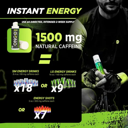 Miniatura 3 de OnGo Energy - Spray oral de energía instantánea con cafeína natural (1500 mg) Vegano, sin azúcar y gluten Spray de vitamina B3, B6, B12