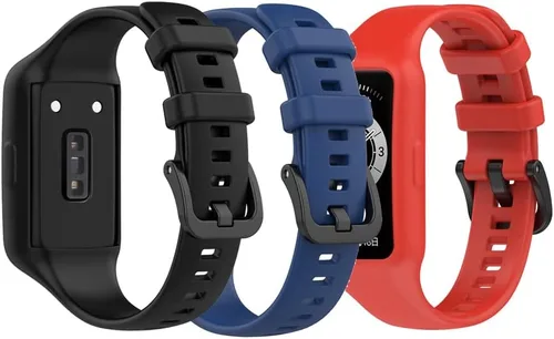 Miniatura 10 de Senter Correa de repuesto de goma suave de liberación rápida para Huawei Band 7 Smart Watch 10 pzas