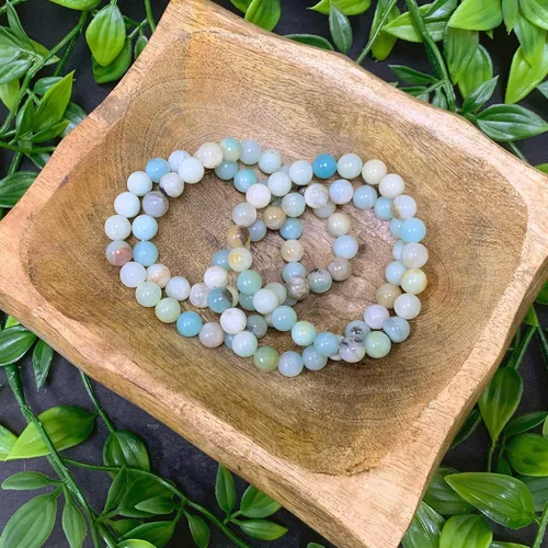 Miniatura 546 de Gem Avenue Handmade Round Bead Stretch Bracelet Unisex Natural Stone Beaded Jewelry for Men & Women, Elastic Wristband for Daily Wear