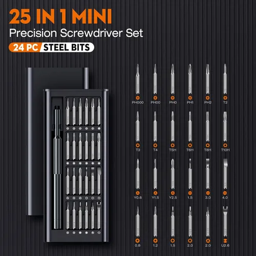 Miniatura 2 de NSZETZ Juego de destornilladores de precisión 27 en 1, kit profesional mini de herramientas de reparación con destornilladores magnéticos