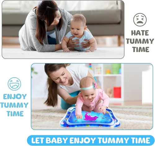 Miniatura 2 de ZMLM Alfombrilla Acuática para Tiempo de Barriga de Bebé: Juguetes para Bebés, Regalos para Recién Nacidos, Inflable, Alfombrilla de Juego Sensorial