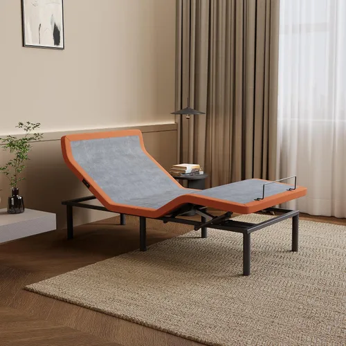 Miniatura 13 de ESHINE Base de cama ajustable individual XL con colchón híbrido de 14" Inclinación de almohada, control por aplicación inteligente, gravedad cero
