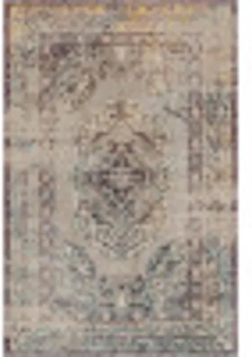 Miniatura 4 de Unique Loom Charm Collection - Alfombra de área bohemia, medallón, borde, pelo alto-bajo, moderna, tradicional, 5 pies 0 pulgadas x 8 pies 0 Gris