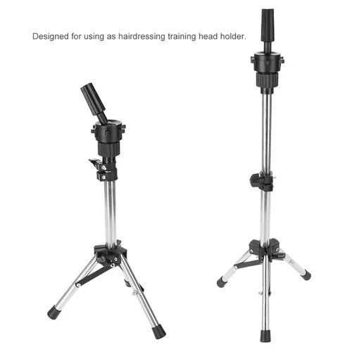 Miniatura 8 de Soporte de trípode para cabeza de maniquí, soporte de trípode ajustable para peluquería, cosmetología, peluquería, entrenamiento, cosmetología