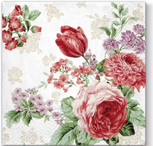 Miniatura 10 de AM Décor - 20 servilletas de papel suaves de 3 capas de papel de seda decoupage -13 x 13 pulgadas (desplegadas) (Rosalia, 13 x 13 pulgadas