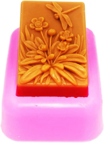 Miniatura 2 de Fish Lotus - Molde de silicona para jabón, velas de chocolate, dulces, moldes de silicona para jabones, bombas, hornear, fondant (libélula)