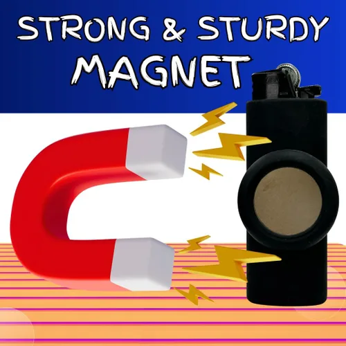 Miniatura 5 de Funda magnética para encendedor BIC Fuerte accesorio magnético Incluye soporte de silicona con imán Encendedor no incluido Carbón vegetal