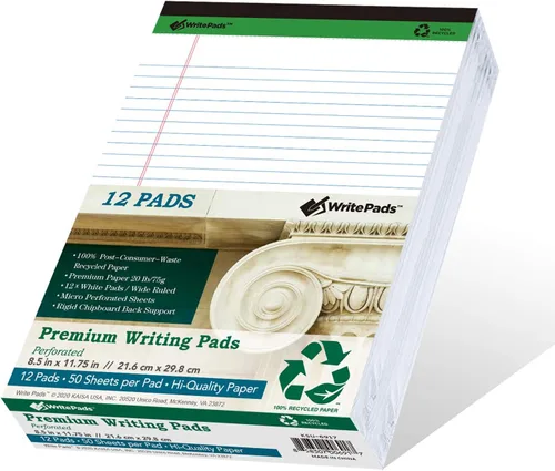 Miniatura 14 de KAISA KSU-6887 - Bloc de notas de tamaño legal de 15 libras, con hojas recicladas de color, 50 hojas con renglones, de 5 x 8 pulgadas, 8 blocs