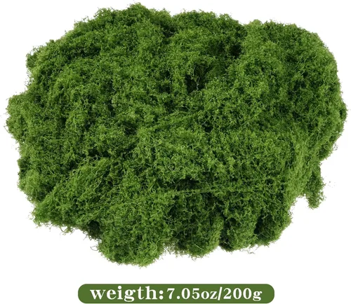 Miniatura 2 de jiebor Musgo artificial verde falso de 7 onzas para manualidades, plantas en maceta, jardín de hadas, hogar, boda, fiesta, centros de mesa