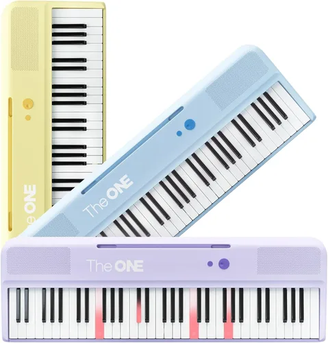 Miniatura 11 de The ONE Teclado inteligente COLOR Teclado de piano de 61 teclas, teclado de música con 256 timbres, 64 polifonía, 2 altavoces, luces LED integradas
