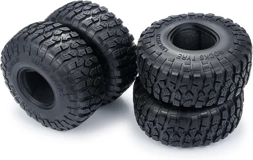 Neumáticos de goma de 1.9 pulgadas con inserciones de espuma de 2.047 x 4.724 in para 1/10 RC Crawler Car A-xial Wraith 90018 90048 RR10 SCX10 D90 4