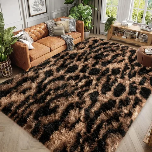Miniatura 28 de qulint Alfombras de área de 5 x 7 pies para sala de estar, alfombra suave y esponjosa para dormitorio, alfombra de habitación de niños grandes, Gris
