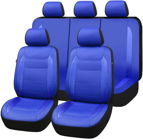 Miniatura 22 de Fundas para asientos de coche Flying Banner, protectoras, impermeables, de cuero sintético con fibra de carbono para asientos delanteros y traseros