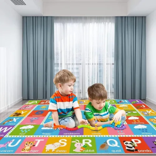 Miniatura 27 de ABC - Alfombra educativa del alfabeto, alfombra de juego de 4 x 6 pies para niños, sala de juegos, tapete antideslizante para niños y niñas Alphabet