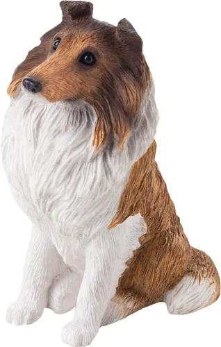 Miniatura 2 de Sandicast Sable Collie Holding - Adorno navideño con luces navideñas