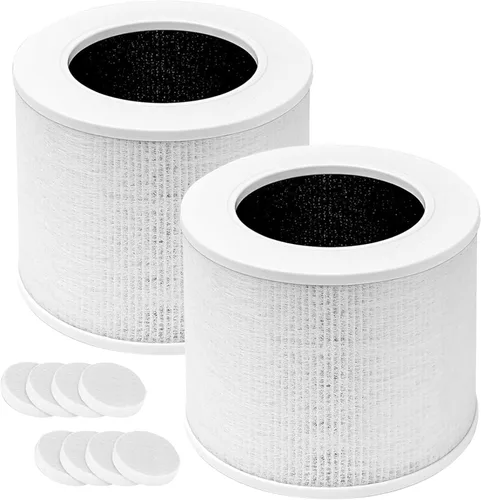 2 paquetes de filtro de repuesto Core Mini compatible con el purificador de aire Levoit Core Mini, Core Mini-P, filtro H13 de alta eficiencia 3 en