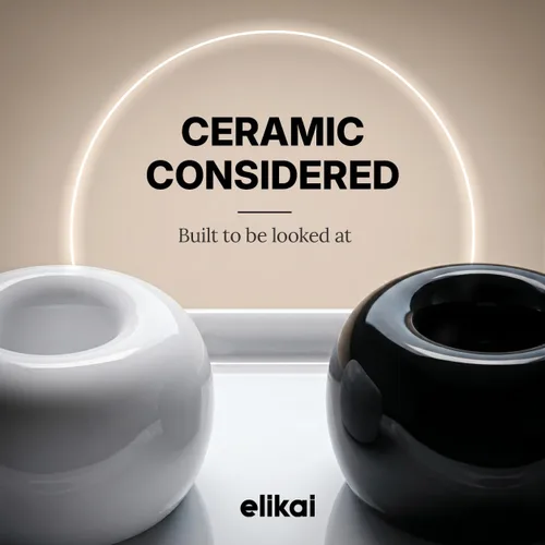 Miniatura 9 de ELIKAI Porta cepillos de dientes de cerámica con bandeja de baño, organizador de encimera para cepillos de dientes y accesorios, juego de soporte