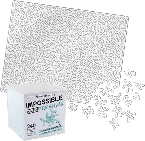 Miniatura 4 de Gemturt Impossible - Rompecabezas único – Acrílico transparente de 240 piezas con forma no repetida – Rompecabezas difícil para adultos