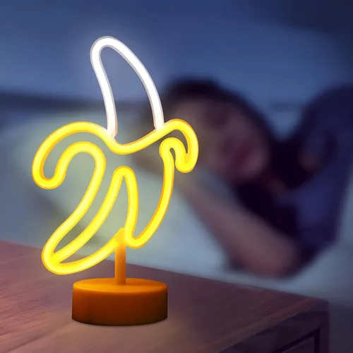 Miniatura 5 de ENUOLI Letrero de neón de plátano, luz LED de plátano, letrero de neón para decoración de dormitorio, habitación de los niños, Navidad, cumpleaños