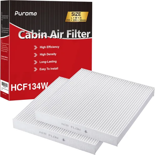 Miniatura 8 de Puroma Paquete de 1 filtro de aire de cabina con múltiples capas de fibra, repuesto para CP134, CF10134, Honda Civic, CR-V, Odyssey, Pilot, Accord