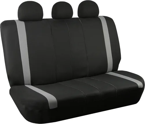 Miniatura 12 de FH Group - Fundas de tela para asientos delanteros bajos de auto con reposacabezas extraíble, ajuste universal, compatible con bolsa de aire